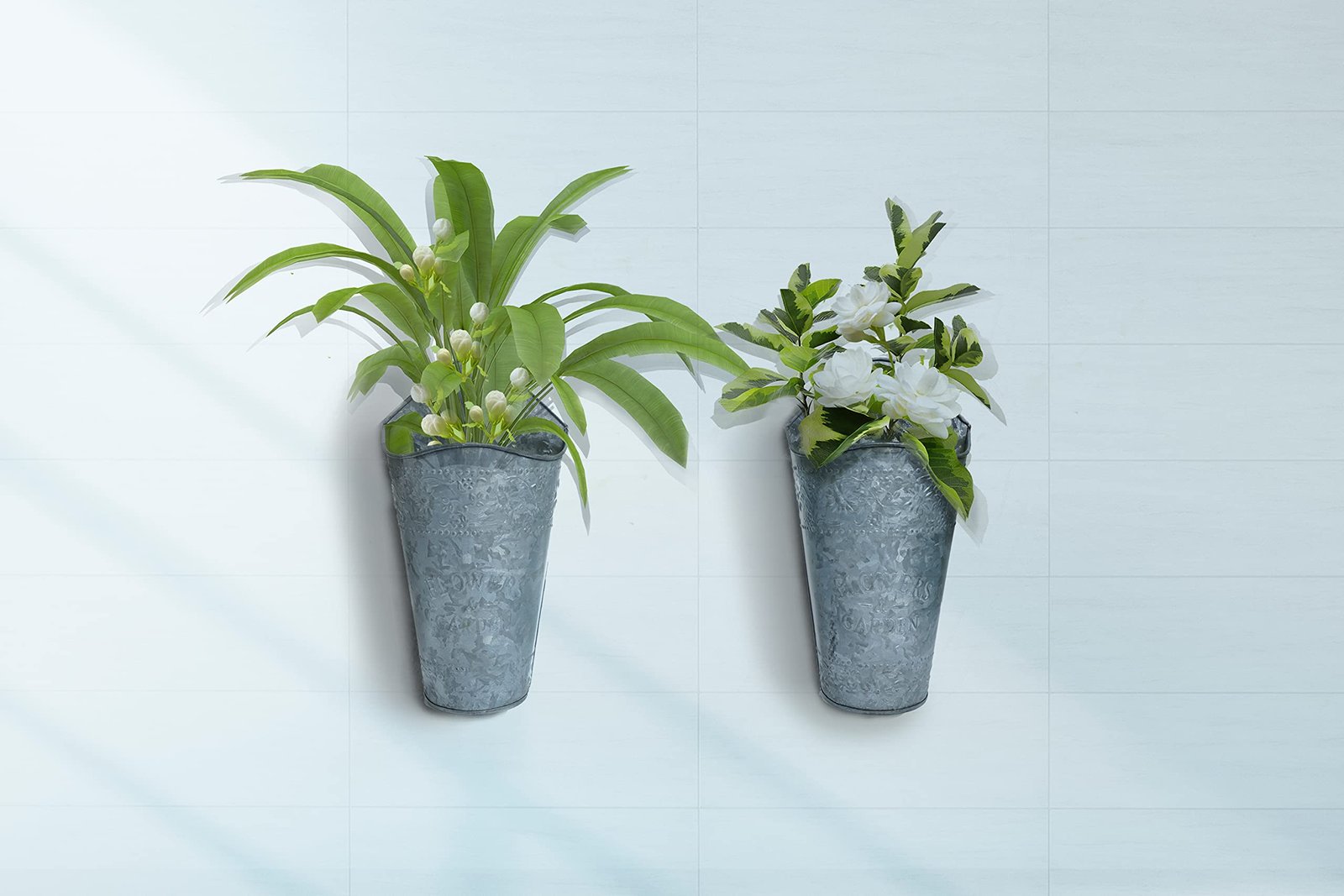 اصيص زرع فضي مجلفن